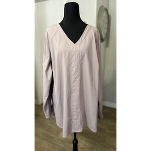 Duluth Trading Co Women's Light Purple Blouse Shirt Top‎ Tunic Plus Size XXL
